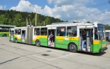 trolejbus Škoda TR15 s obsadenosťou 100 cestujúcich<br/>DPMZ