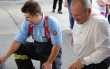 Ukážka poskytovania prvej pomoci príslušníkmi KR HaZZ v Žiline<br/>Autor: DPMŽ