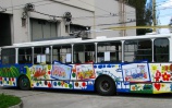 Výsledná podoba pomaľovaného trolejbusu
