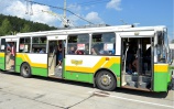 trolejbus Škoda TR14 s obsadenosťou 70 cestujúcich<br/>DPMZ