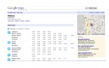 Príklad zobrazenia odchodov spojov jednotlivých liniek z vybranej zastávky v službe Google Mapy<br/>